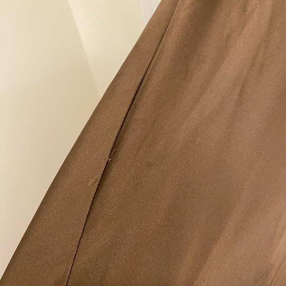 Revival Slip Dress Chocolate Brown Satin w/ Tie Back Sz S - Picture 11 of 14